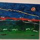 Abstract painting, oil on canvas by Simone Ciani, 20th century