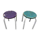 Pair of 1950s workshop stools