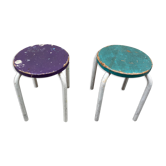 Pair of 1950s workshop stools