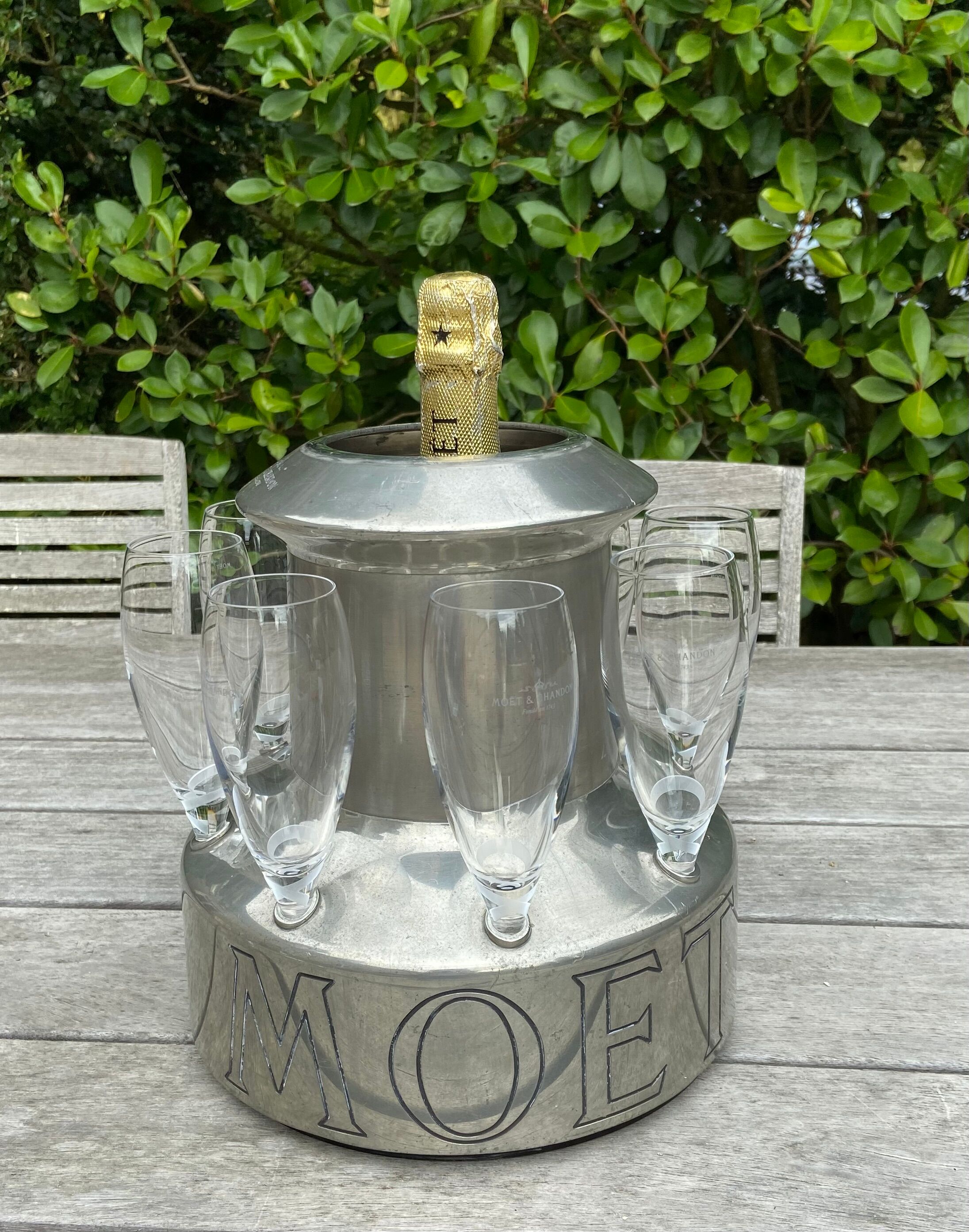 Moet&Chandon Vintage Champagne bucket and glasses