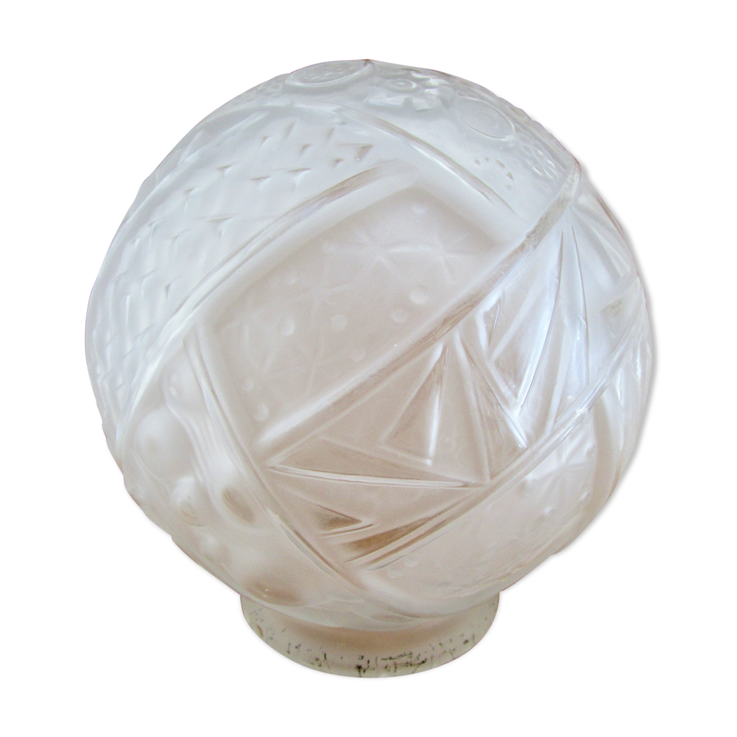 Globe glass ball Muller Brothers Art Deco 30s