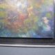 R. Bouvier (20th century) Surrealist composition Signed mounted canvas