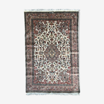 Pakistan wool carpet handmade silk rug 127x192 cm