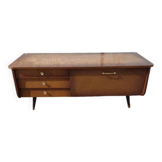 Small Vintage Sideboard - Compass Foot - Wood - 3 drawers