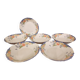 Set of 6 floral deep plates by Arcopal – 1970s/80s – Ø18 cm