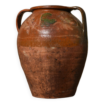 Antique Romanian terracotta jar