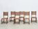 Set of six French dining chairs