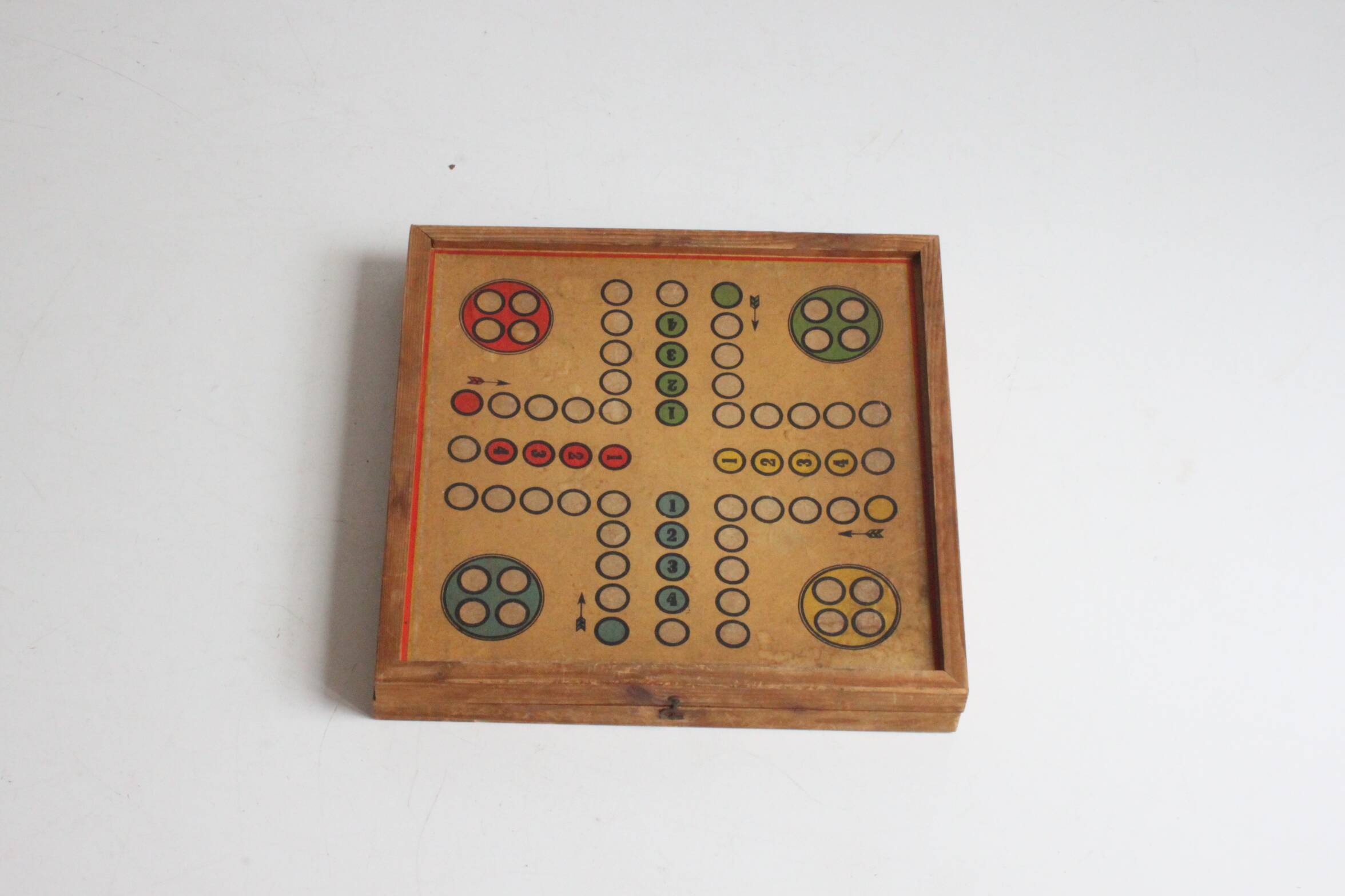 Vintage jeu de l'oie, backgammon and Ludo, 1930S.