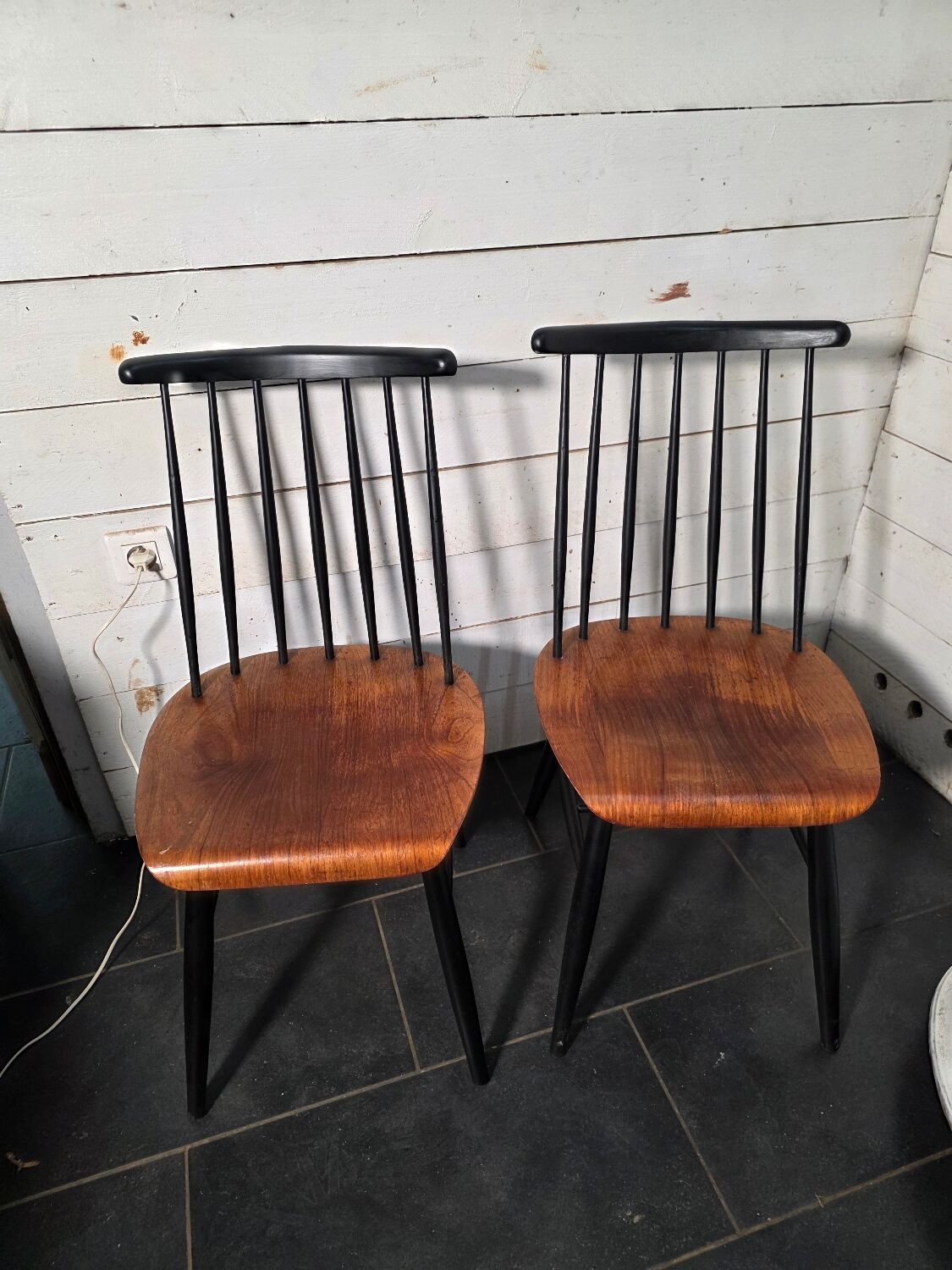 Pair of Scandinavian chairs Fanett by Ilmari Tapiovaara, 1960s