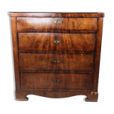 Empire chest of drawers with four drawers of mahogany, 1840s