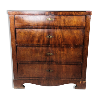 Empire chest of drawers with four drawers of mahogany, 1840s