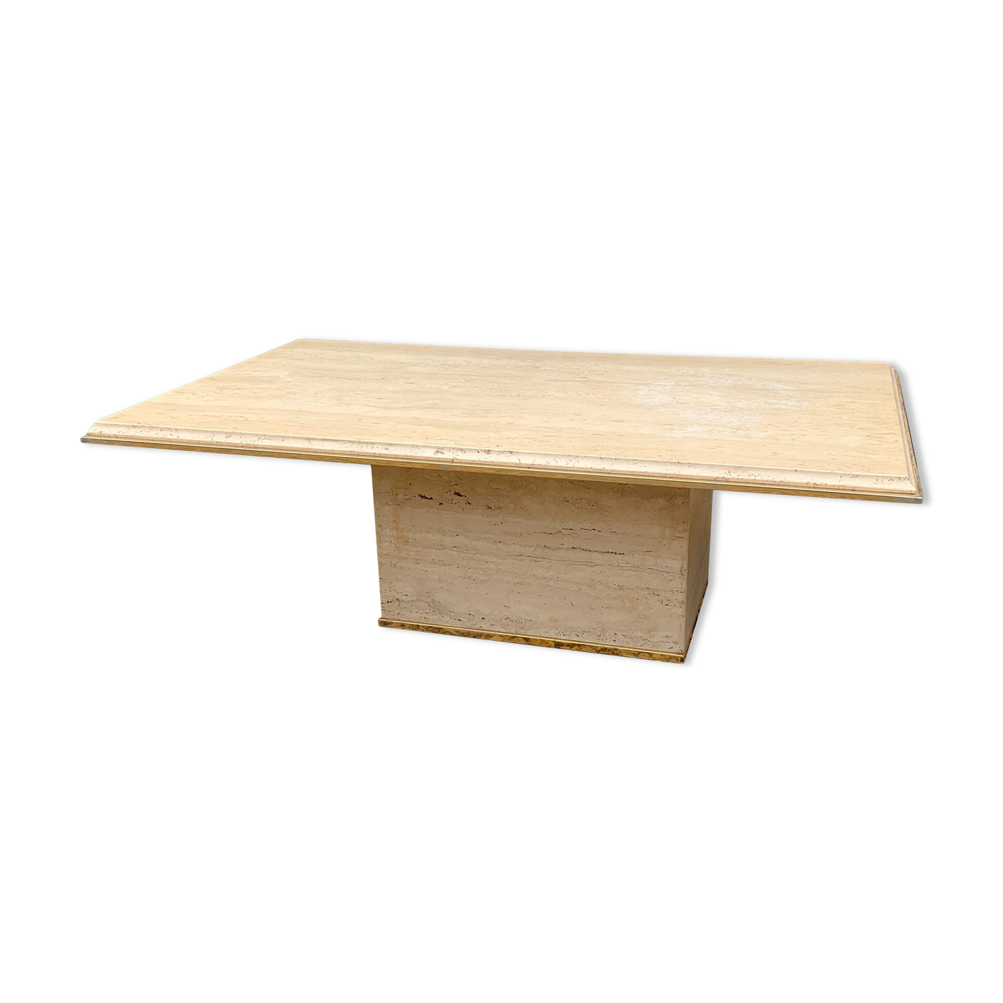 Travertine coffee table