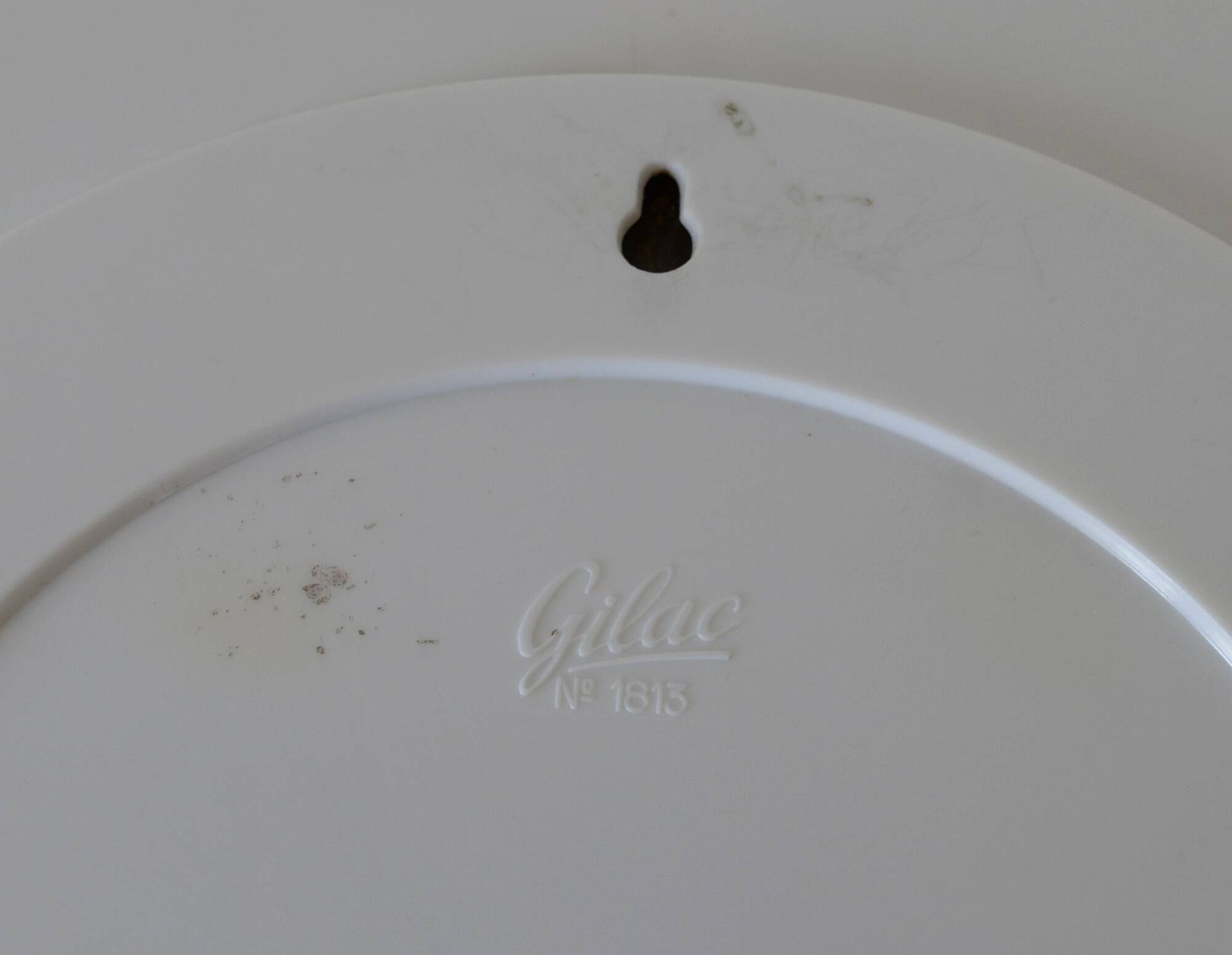Vintage Mirror: Mid Century White Plastic, Gilac France 1970s