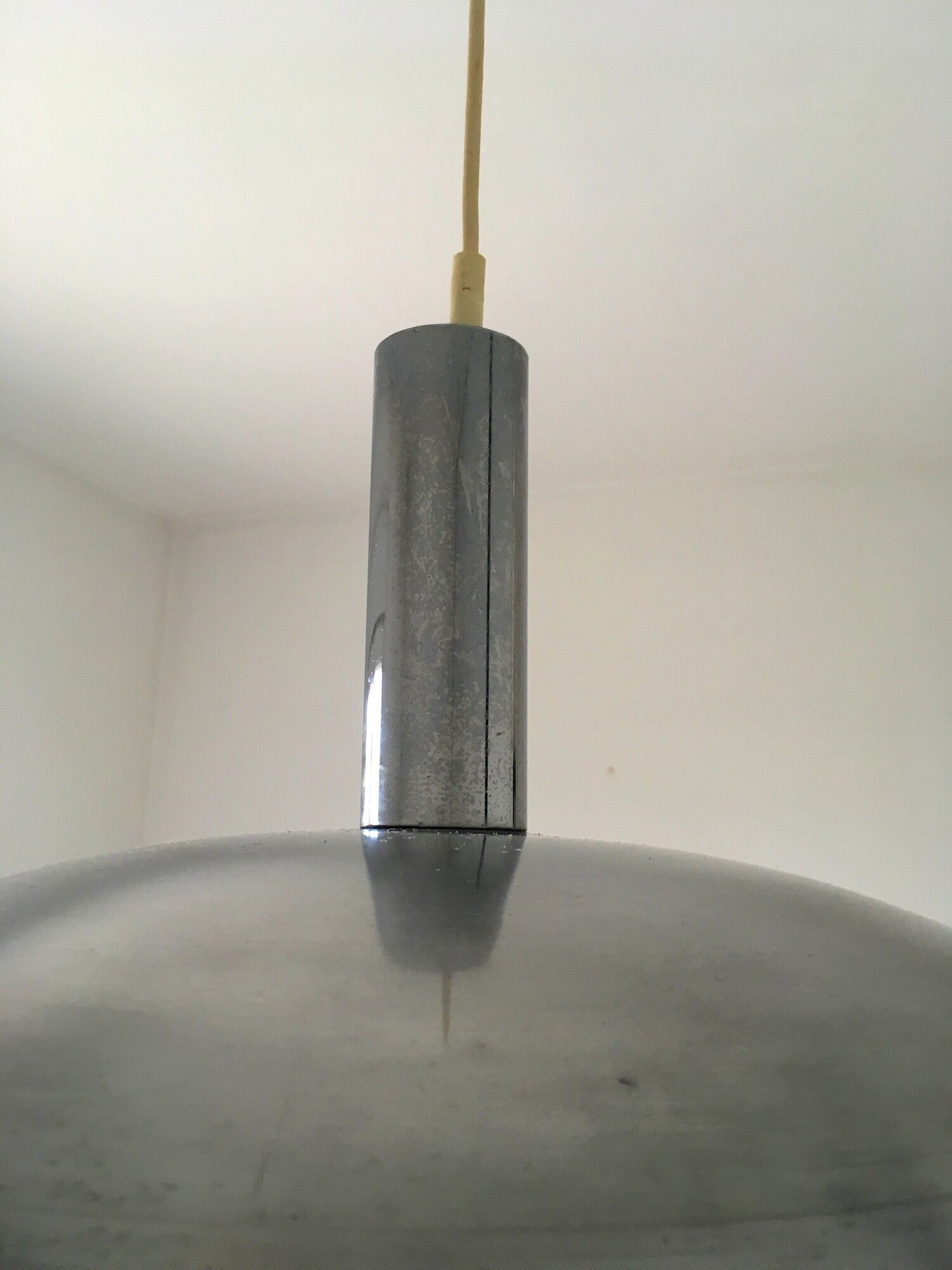 Vintage 60s aluminum hanging lamp