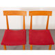 Suite 4 vintage wooden chairs, Czech made, 1960