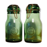 2 jars in vintage glass durfor