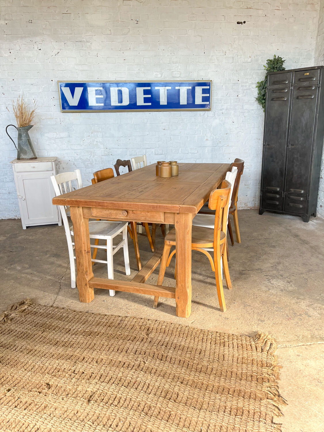 Old oak farmhouse table