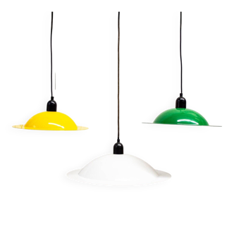 Lampades Lampiatta enamelled by Jonathan De Pas & Donato Durbino & Paolo Lomazzi for Stilnovo, 1971, set of 3.