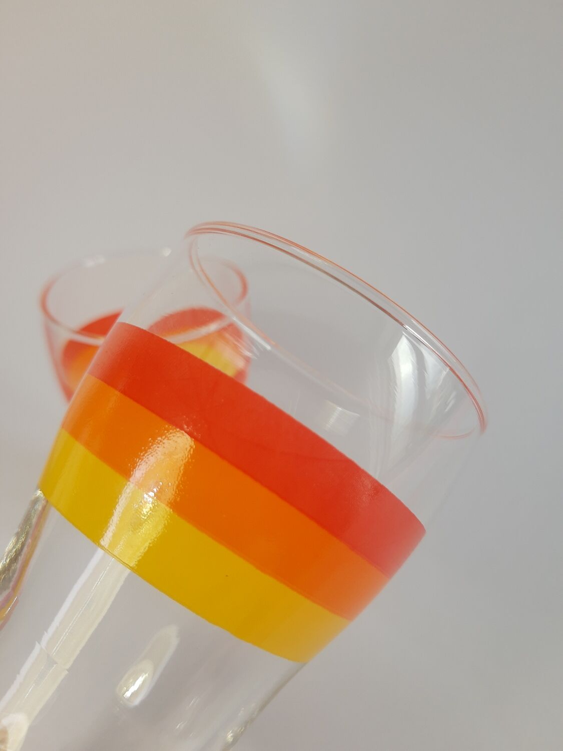 Set of 5 glasses with advertising aperitifs Vabé 1970 vintage