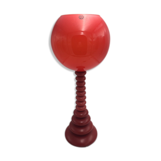 Lamp in wood and glass from Putzler, 70 years