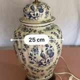Moustier blue bird lamp and lampshade