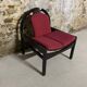 Fauteuil Baumann Argos vintage en bois noir
