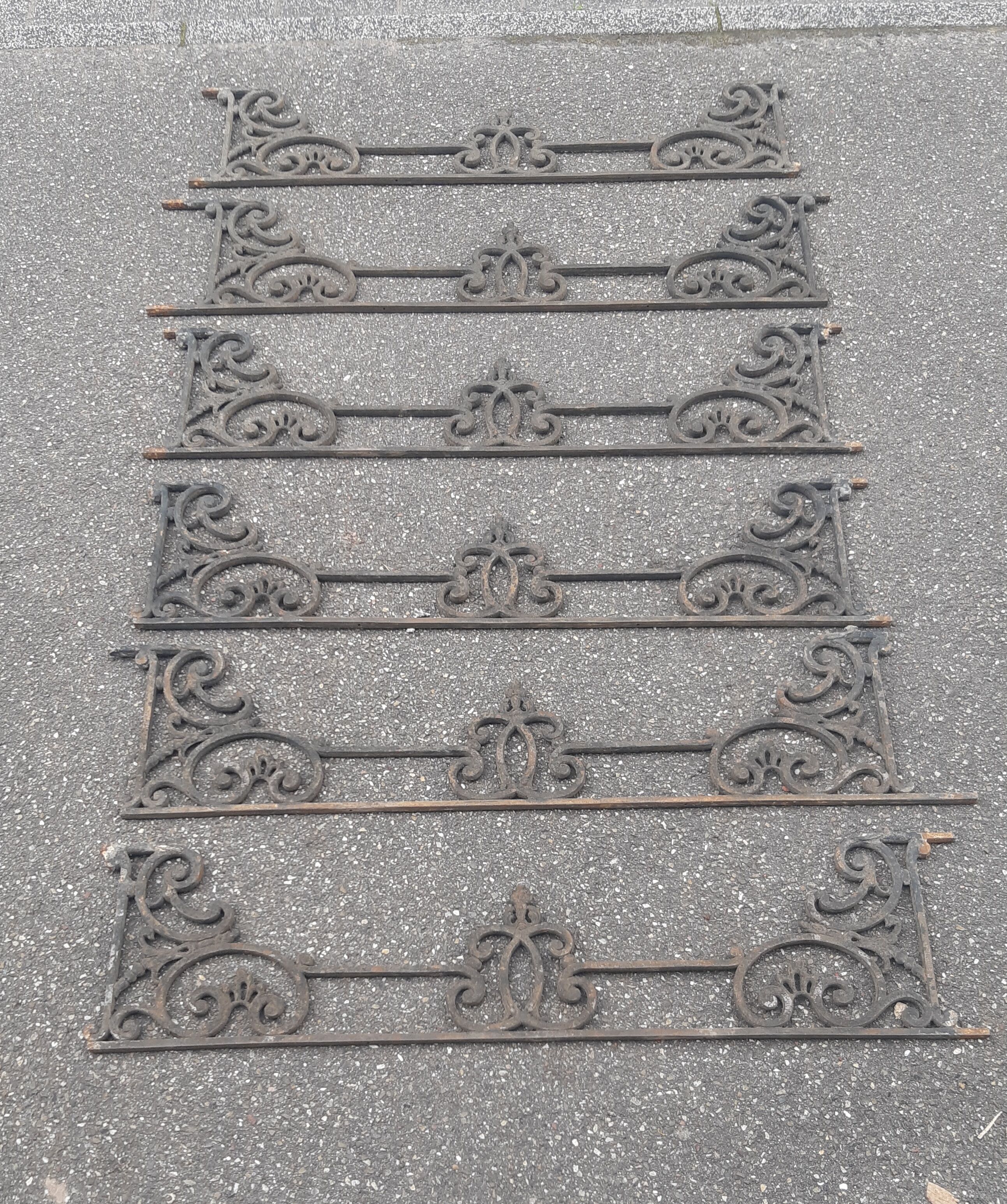 Cast iron window grilles