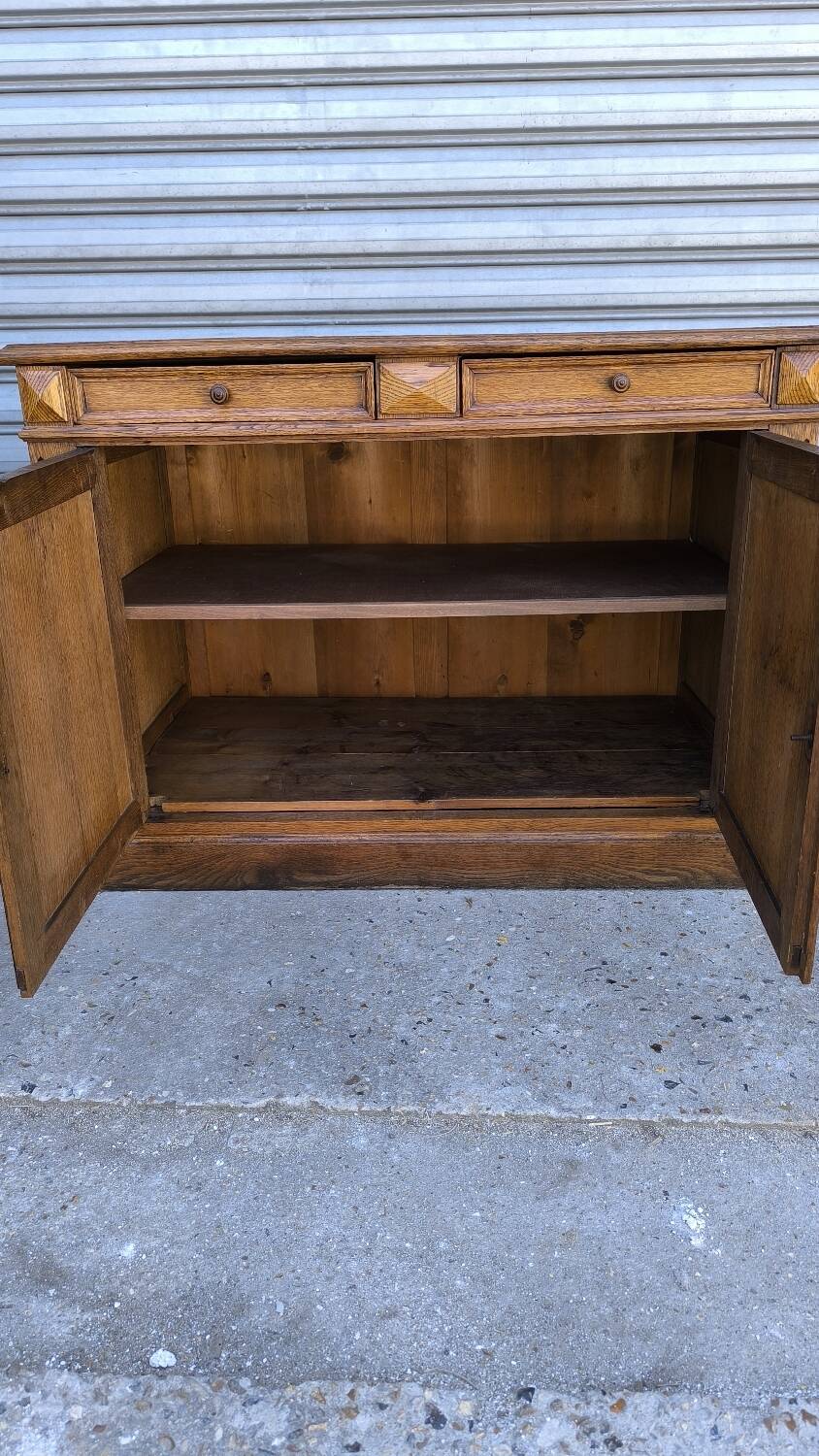 English sideboard in blond oak 1950