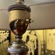 Table lamp Empire style chrome metal 1970