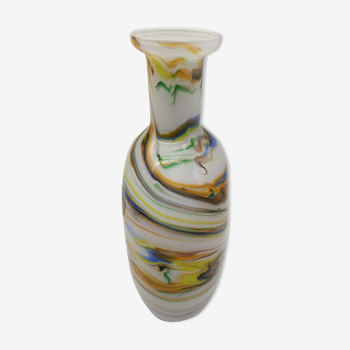 Opaline bottle of murano marmorean decoration