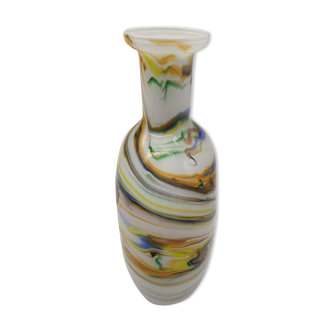 Opaline bottle of murano marmorean decoration