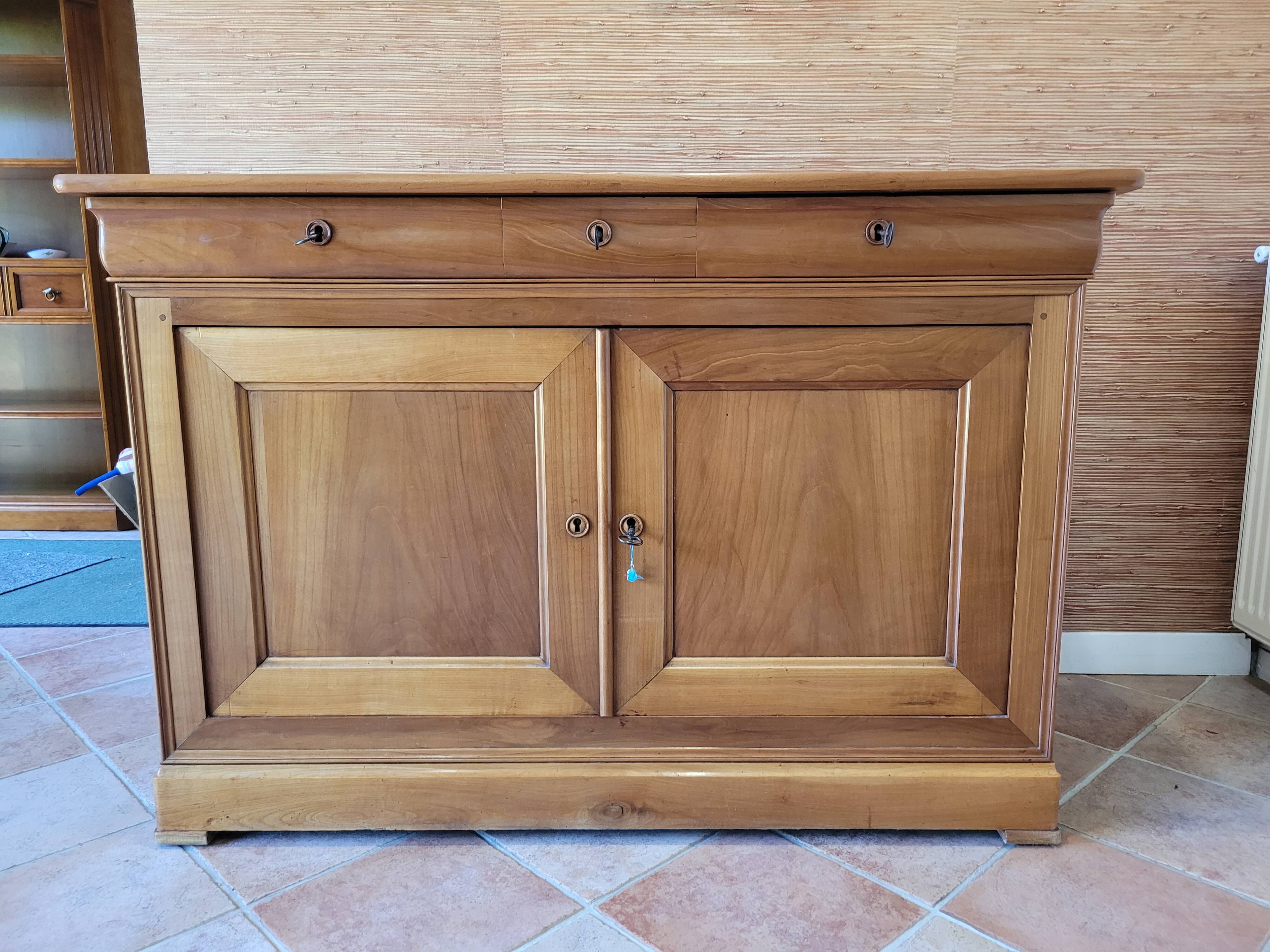 Antique Louis-Philippe Style Cherry Wood Buffet