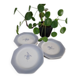 Set of 6 octagonal dessert plates Fanny St Amand