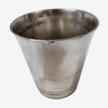Silver metal cup birth 1970