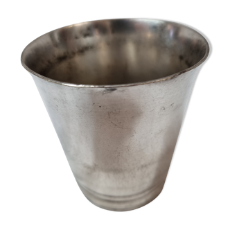 Silver metal cup birth 1970