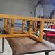 Modernist vintage square coffee table, in wood and old glass