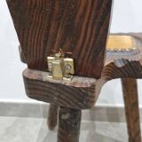 Folk art tripod chair