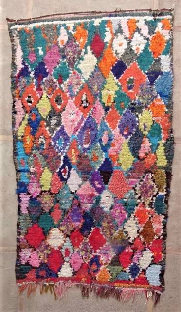 Berber carpet boucharouette wide 250x140 cm