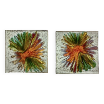 Set of two La Ferté-Gaucher tiles