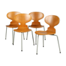 4 chaises Ant d'Arne Jacobsen