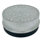 Applique ronde verre moulé années 50, plafonnier