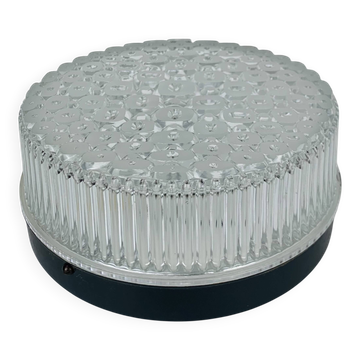 Round molded glass wall light from the 50s, ceiling light