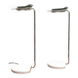 Vintage italian table lamps tegola by bruno gecchelin for blu italia, set of 2