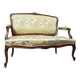 Mercie frères walnut banquette in louis xv style 19th century