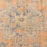 7x10 Vintage Peach Beige Large Area Turkish Vintage Rug, 195x313Cm