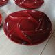 4 antique fondue plates