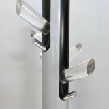 Varnished Iron, Steel and Plexiglass Illuminated Coat Rack, Italy