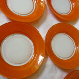 7 assiettes creuses verre Duralex