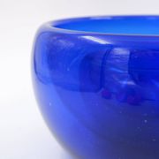 Pair of cobalt blue blown glass cups - 1970s