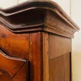 Louis XV cabinet with gendarme hat in solid cherry wood 18th century